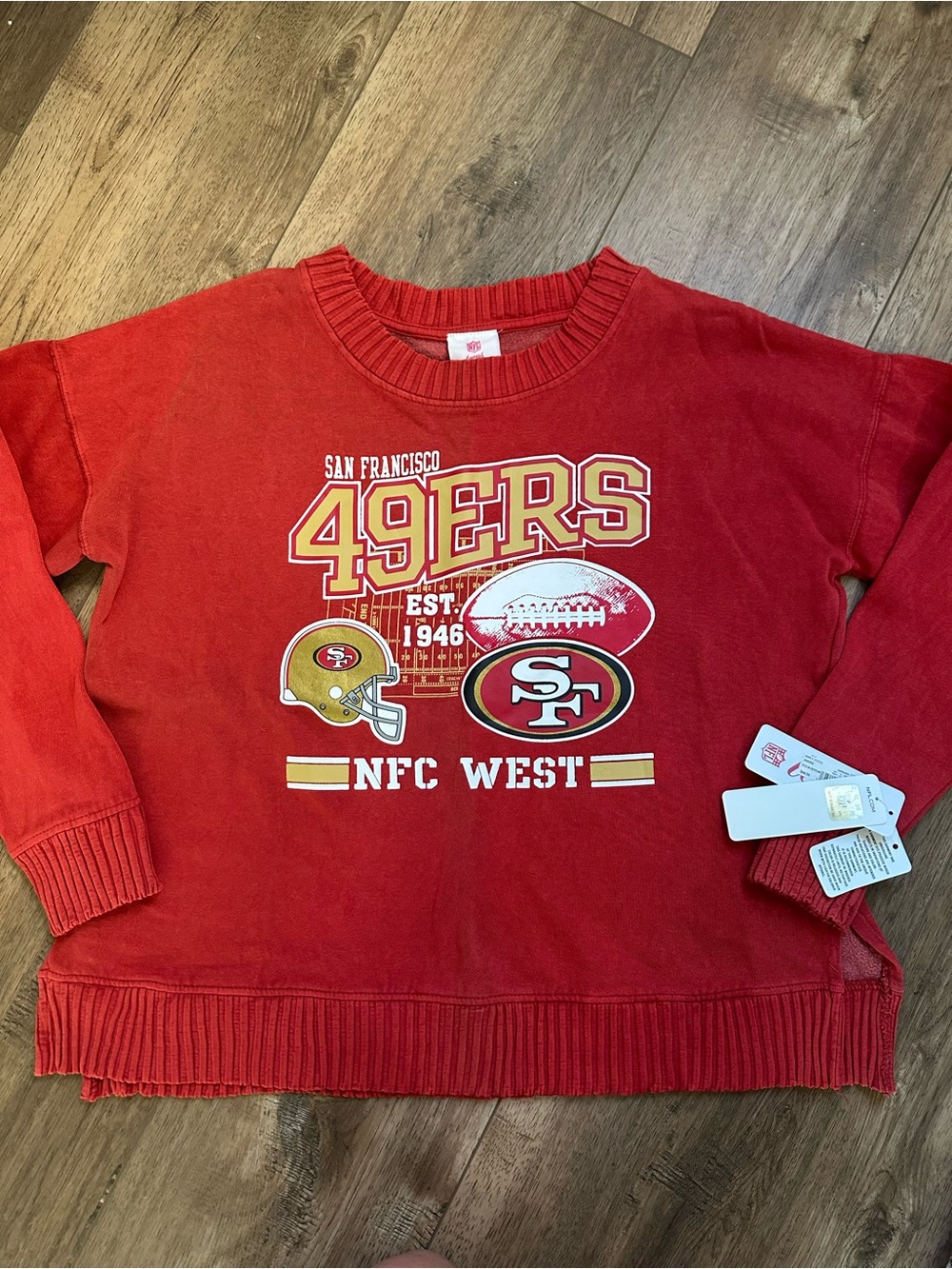 NWT! 49ers Sweatshirt, NFL, San Francisco, Football, Fan, Sports, Coquette, L‎